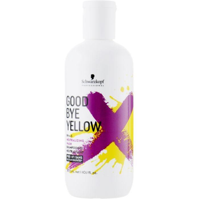 Schwarzkopf Шампунь  Goodbye Yellow Безсульфатний з антижовтим ефектом 300 мл (4045787736410) - зображення 1