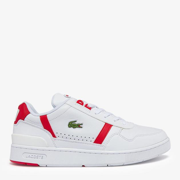 LACOSTE Чоловічі кросівки  T-Clip 743SMA0023-286 42 (T8) Wht Red (5059554007718) - зображення 1