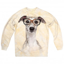   TKT Import Світшот бавовняний бежевий з принтом Dog in Glasses  4500014 M