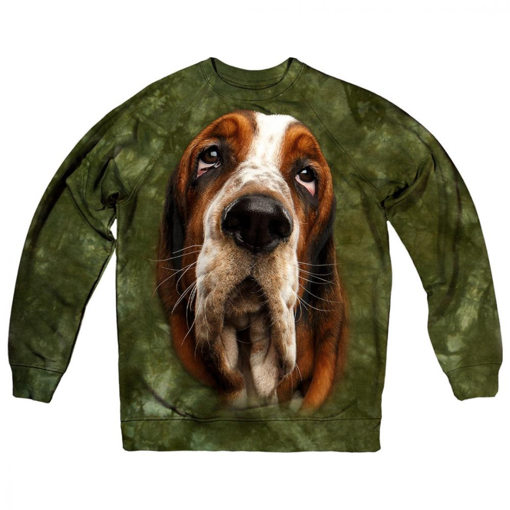 TKT Import Світшот бавовняний з принтом Basset Hound  450008 XL - зображення 1