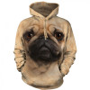 The Mountain Худі утеплений бежевий з принтом Pug FaceThe Mountain 723369 L - зображення 1