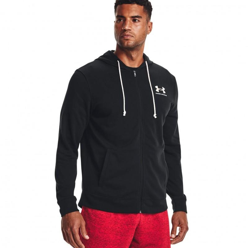 Under Armour Толстовка  Ua Rival Terry Lc Fz 1370409-001 XXL Чорна (195252546908) - зображення 1