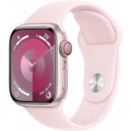   Apple Watch Series 9 GPS + Cellular 41mm Pink Alu. Case w. Light Pink Sport Band - M/L (MRJ03)