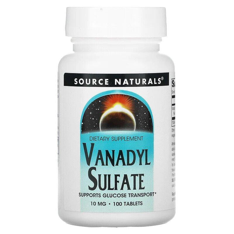 Source Naturals Vanadyl Sulfate, 10 mg, 100 Tab - зображення 1