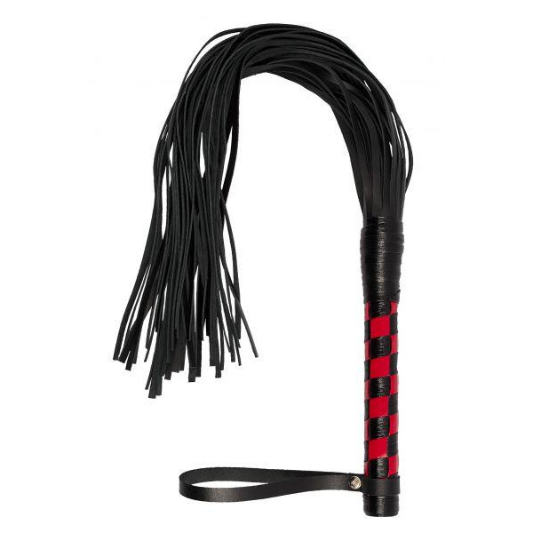 Slash Флоггер Premium Leather Flogger чёрно-красный (280149) - зображення 1