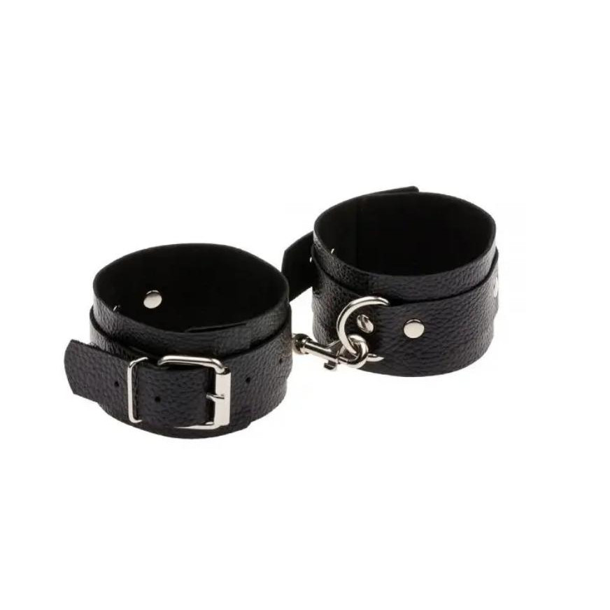 Slash Оковы Leather Standart Leg Cuffs, Black (SL281408) - зображення 1