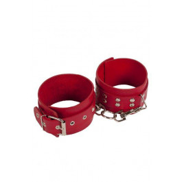   Slash Leather Restraints Leg Cuffs, red (SL280161)