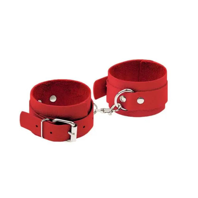 Slash Leather Standart Hand Cuffs, Red (SL281333) - зображення 1