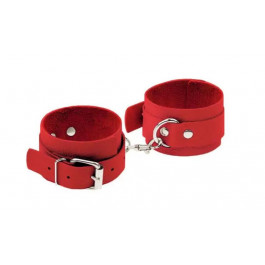   Slash Leather Standart Hand Cuffs, Red (SL281333)