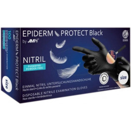   AMPri Рукавички  Epiderm Protect Black Нітрилові неопудрені Розмір L 50 пар Black (4044941723587)