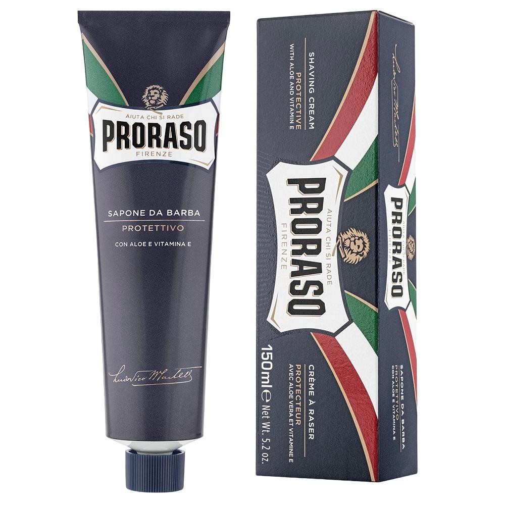 Proraso Крем Для Бритья  Blue (New Version) Shaving Cream Tube Protective Aloe 150 мл (8004395001477) - зображення 1