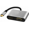 ExtraDigital Type-C - HDMI / VGA (KBV1743) - зображення 1