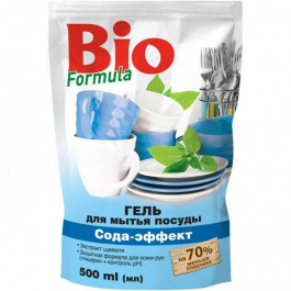   Bio Formula Гель для миття посуду  Сода ефект дой-пак 500 мл (4823015922725)