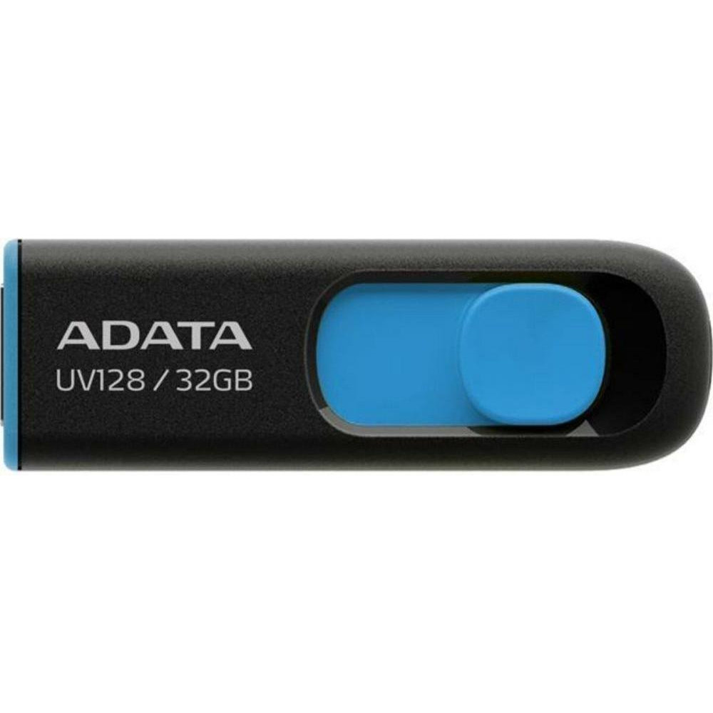 ADATA 32 GB UV128 Black-Blue USB 3.0 (AUV128-32G-RBE) - зображення 1