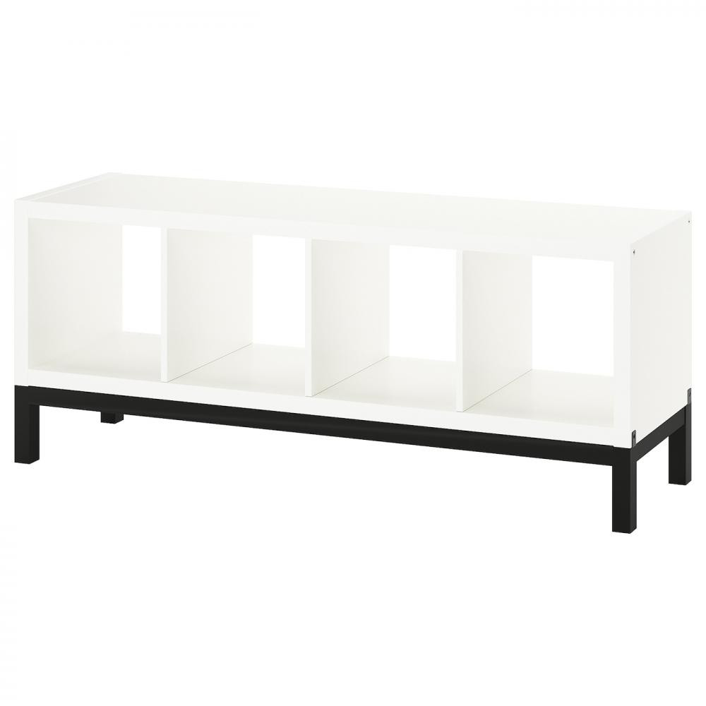 IKEA KALLAX Книжкова шафа білий/чорний 147x59 (794.426.65) - зображення 1