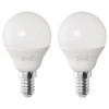 IKEA SOLHETTA LED E14 470Lm шар молочный 4000K набор 2 шт (605.100.32) - зображення 1