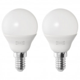   IKEA SOLHETTA LED E14 470Lm шар молочный 4000K набор 2 шт (605.100.32)