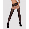 Obsessive Garter stockings S206 black S/M/L (SO7265) - зображення 1