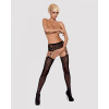 Obsessive Garter stockings S206 black S/M/L (SO7265) - зображення 3