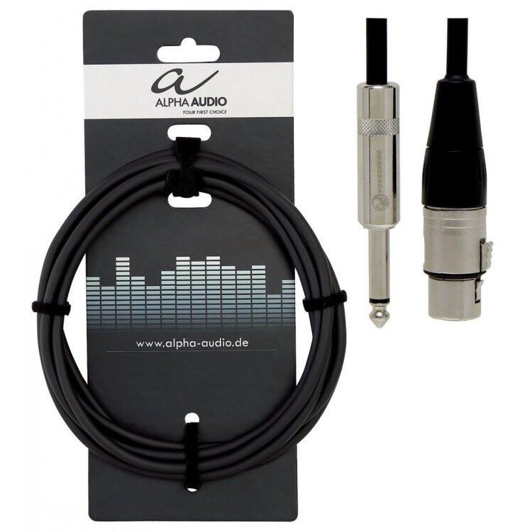 Gewa Кабель мікрофонний Alpha Audio XLR(п) x mono jack (3м) G-190575 - зображення 1