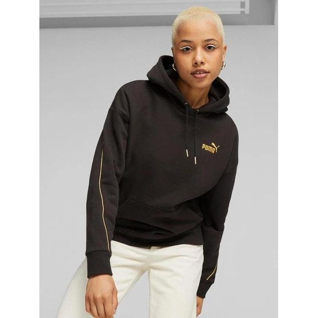 PUMA Худі оверсайз жіноче  Ess+ Minimal Gold Hoodie 68001901 XS Чорне (4099685203581) - зображення 1