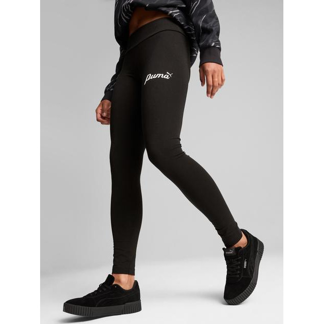 PUMA Спортивні легінси для фітнесу  Ess+ Script Leggings 68153501 S Чорні (4067981273461) - зображення 1