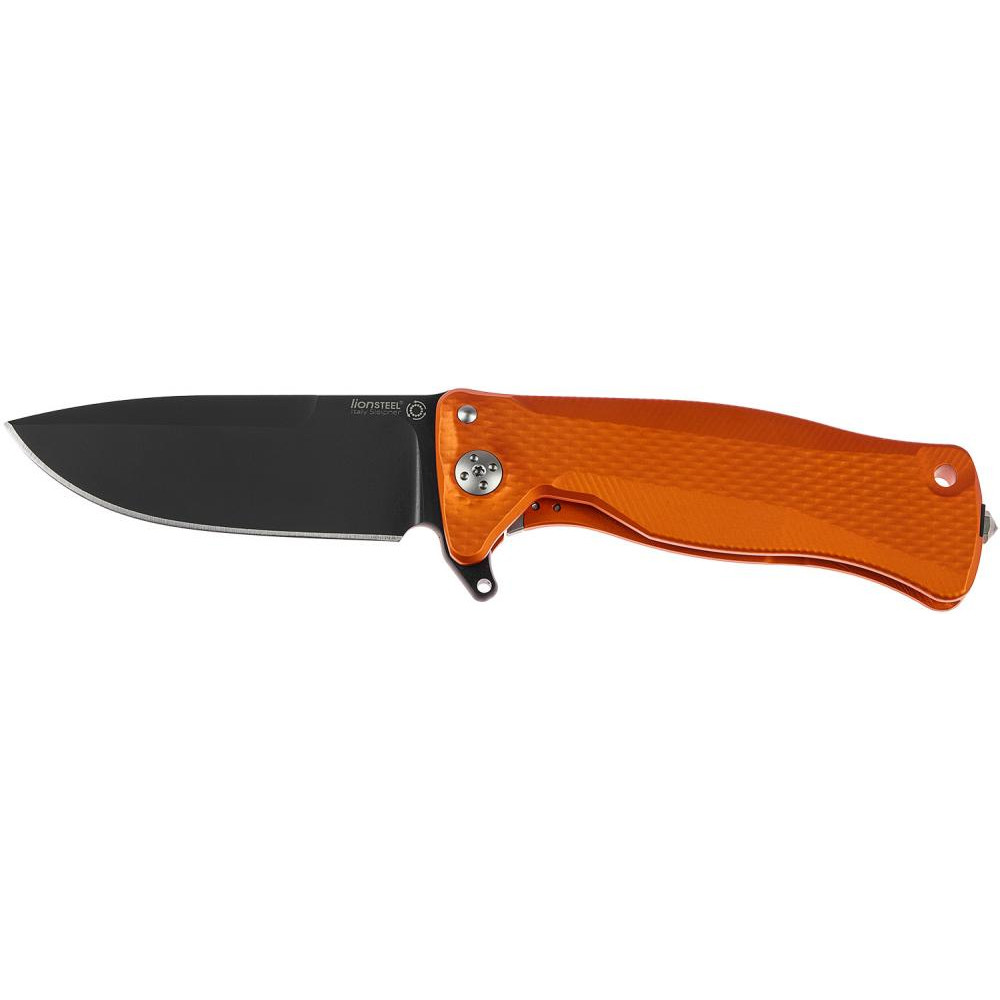 LionSteel SR11 Aluminum Black Blade orange (SR11A OB) - зображення 1