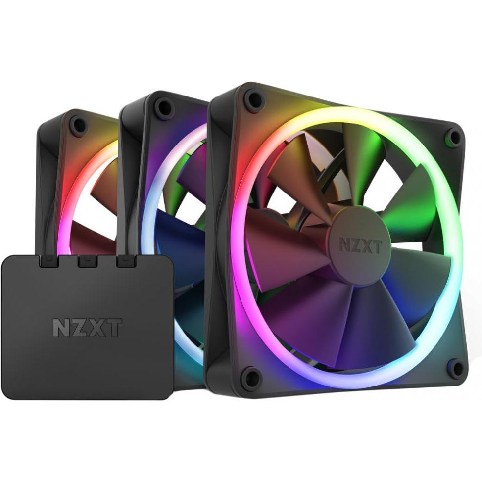 NZXT F120 RGB Triple Pack Black (RF-R12TF-B1) - зображення 1