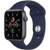 Apple Watch SE GPS 44mm Space Gray Aluminum Case w. Deep Navy Sport B. (MYE32) - зображення 1