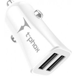   T-PHOX Pocket 2.4A Dual USB White TCC-224 (W)