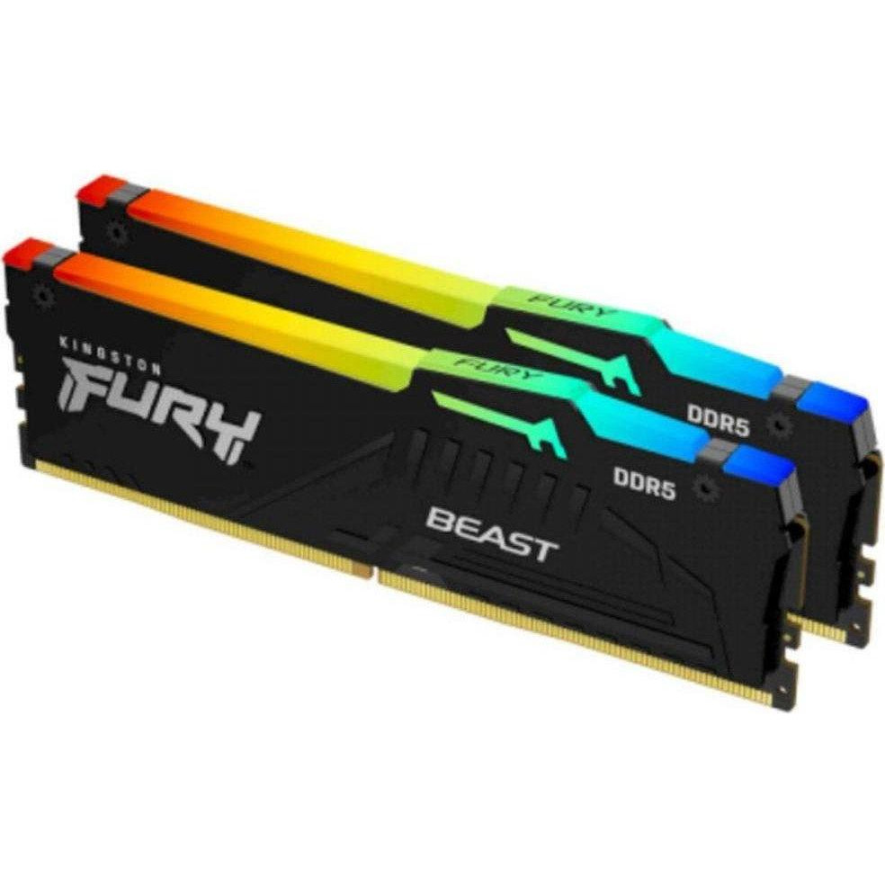 Kingston FURY 64 GB (2x32GB) DDR5 4800 MHz Beast RGB (KF548C38BBAK2-64) - зображення 1