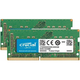   Crucial 64 GB (2x32 GB) SO-DIMM DDR4 2666 MHz (CT2K32G4S266M)