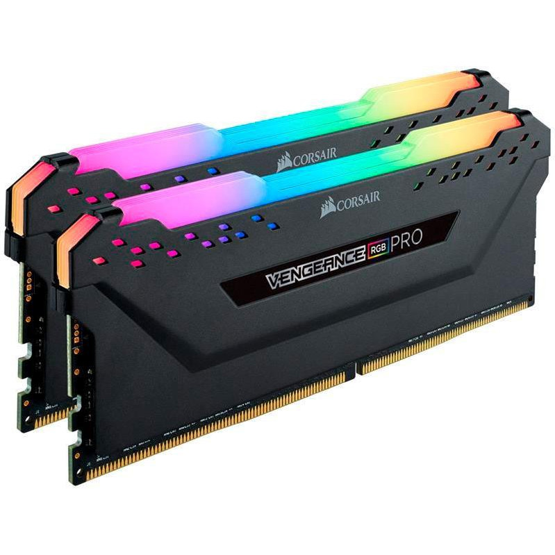 Corsair 32 GB (2x16GB) DDR4 3200 MHz Vengeance RGB Pro Black (CMW32GX4M2E3200C16-TUF) - зображення 1