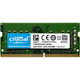   Crucial 16 GB SO-DIMM DDR4 (2x8GB) 2400 MHz (CT2K8G4SFS824A)