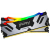 Kingston FURY 32 GB (2x16GB) DDR5 6800 MHz Renegade Silver/White RGB (KF568C36RWAK2-32) - зображення 1