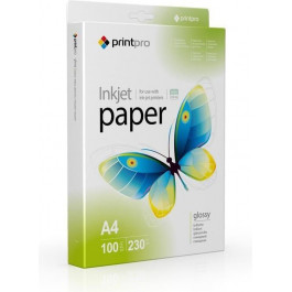   PrintPro 230г/мВІ, A4, 100л, глянцевая (PGE230100A4)