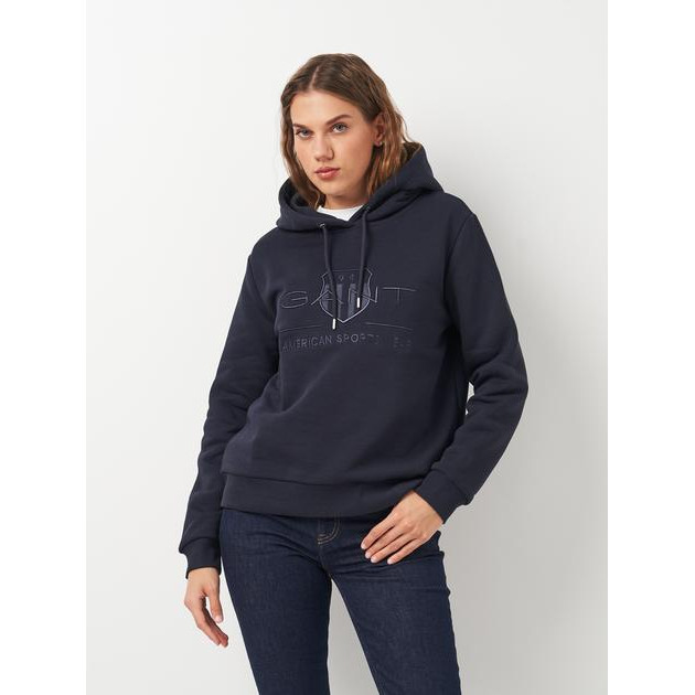 GANT Худі жіноче  Reg Tonal Shield Hoodie 4203648-433 XL Синє (7325706696450) - зображення 1