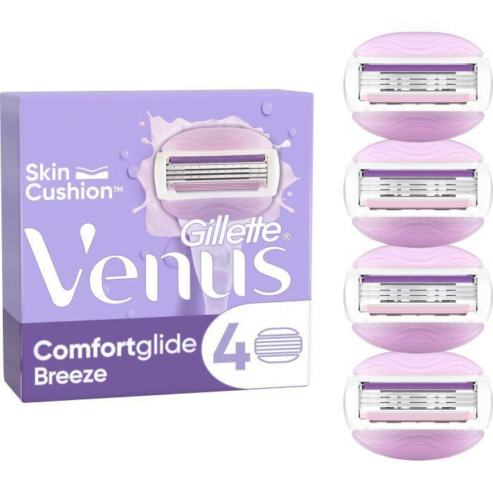 Gillette Сменные картриджи для бритья (Лезвия) женские Venus ComfortGlide Breeze 4 шт (7702018886364) - зображення 1