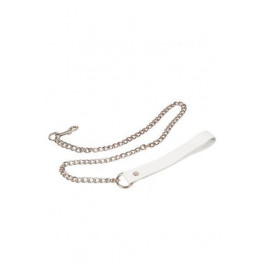   Slash Leather Leash, white (SL280180)