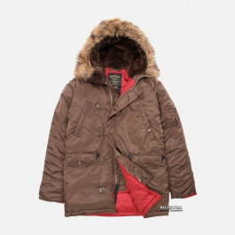   Alpha Industries Парка  Slim Fit N-3B Parka 2XL Brown/Red (640631622914)