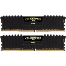   Corsair 16 GB (2x8GB) Black DDR4 3600 MHz Vengeance LPX (CMK16GX4M2D3600C18)