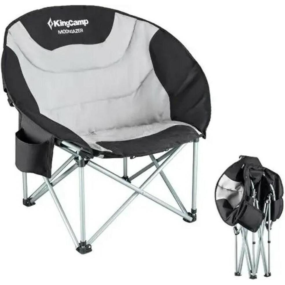 KingCamp Moon Camping Chair with Cooler Black/Grey (KC3989) - зображення 1