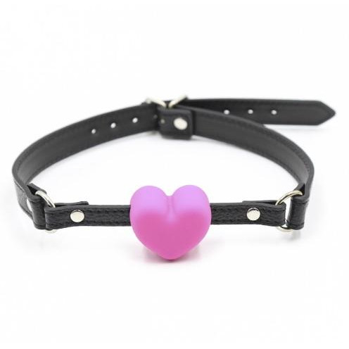 DS Fetish Кляп DS Fetish Mouth gag heart pink/black (222401086) - зображення 1