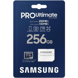   Samsung 256 GB PRO Ultimate microSD card (MB-MY256SA)