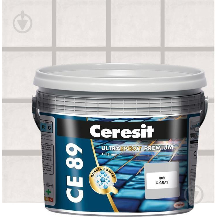 Ceresit CE 89 Ultraepoxy Premium 2,5 л сіра перлина - зображення 1