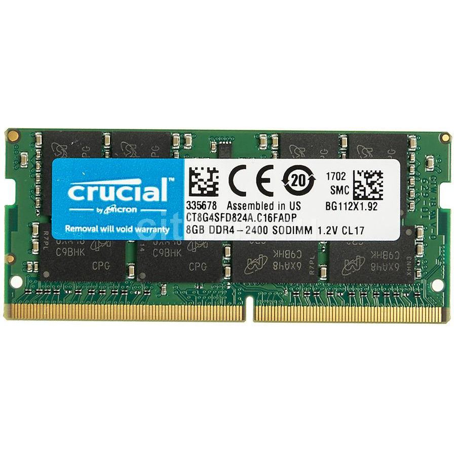 Crucial 8 GB SO-DIMM DDR4 2400 MHz (CT8G4SFD824A) - зображення 1