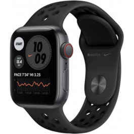   Apple Watch Nike SE GPS + Cellular 40mm Space Gray Aluminum Case w. Anthracite/Black Nike Sport B. (MYYU2)