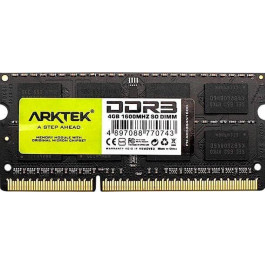   ARKTEK 4 GB SO-DIMM DDR3 1600 MHz (AKD3S4N1600)