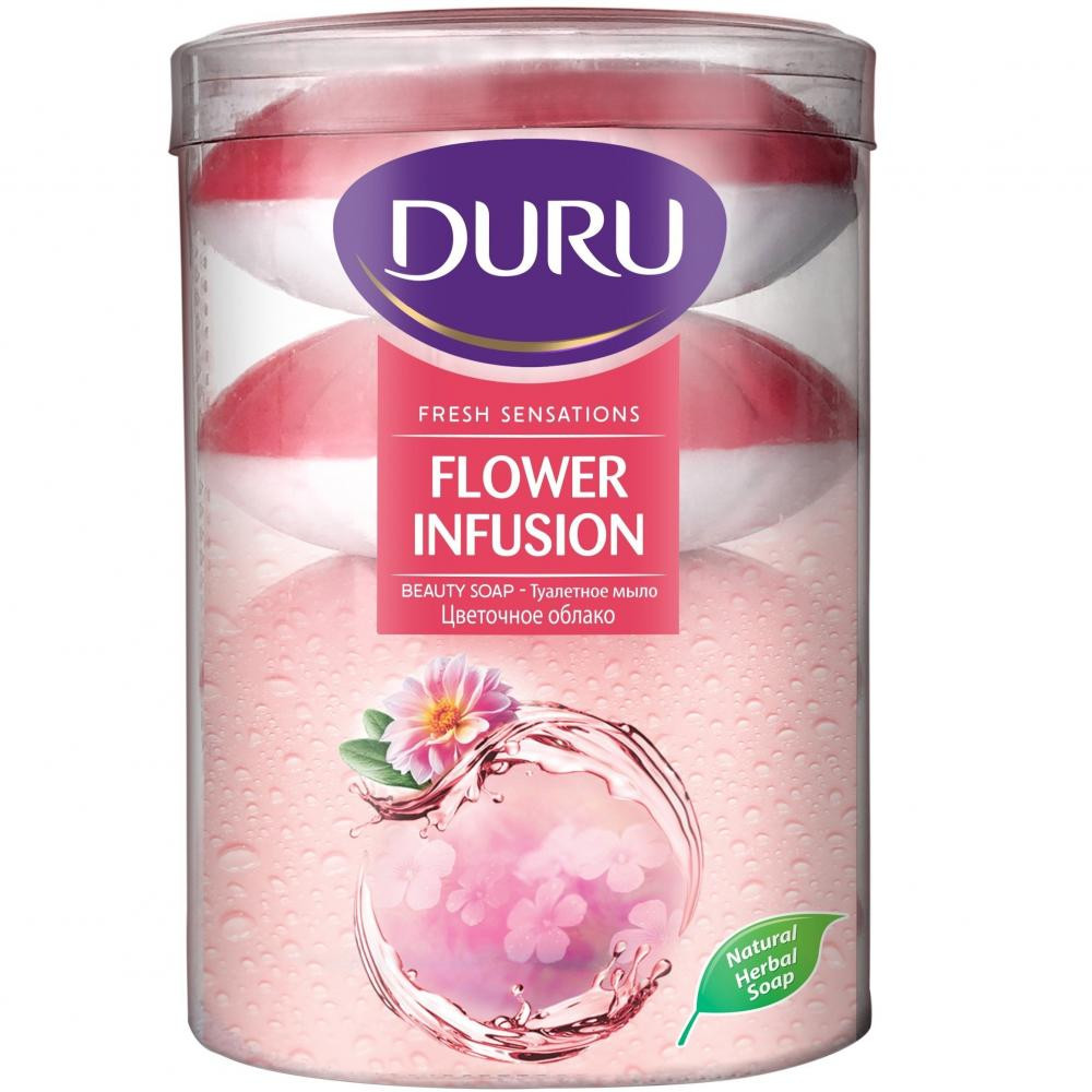 Duru Мыло  Fresh Sensations Цветочная Облако 4 х 100 г (8690506517960) - зображення 1