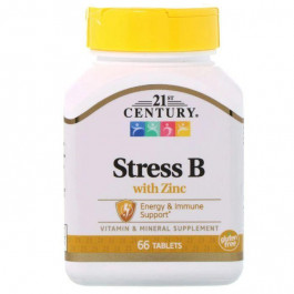   21st Century Stress B з цинком 66 таблеток